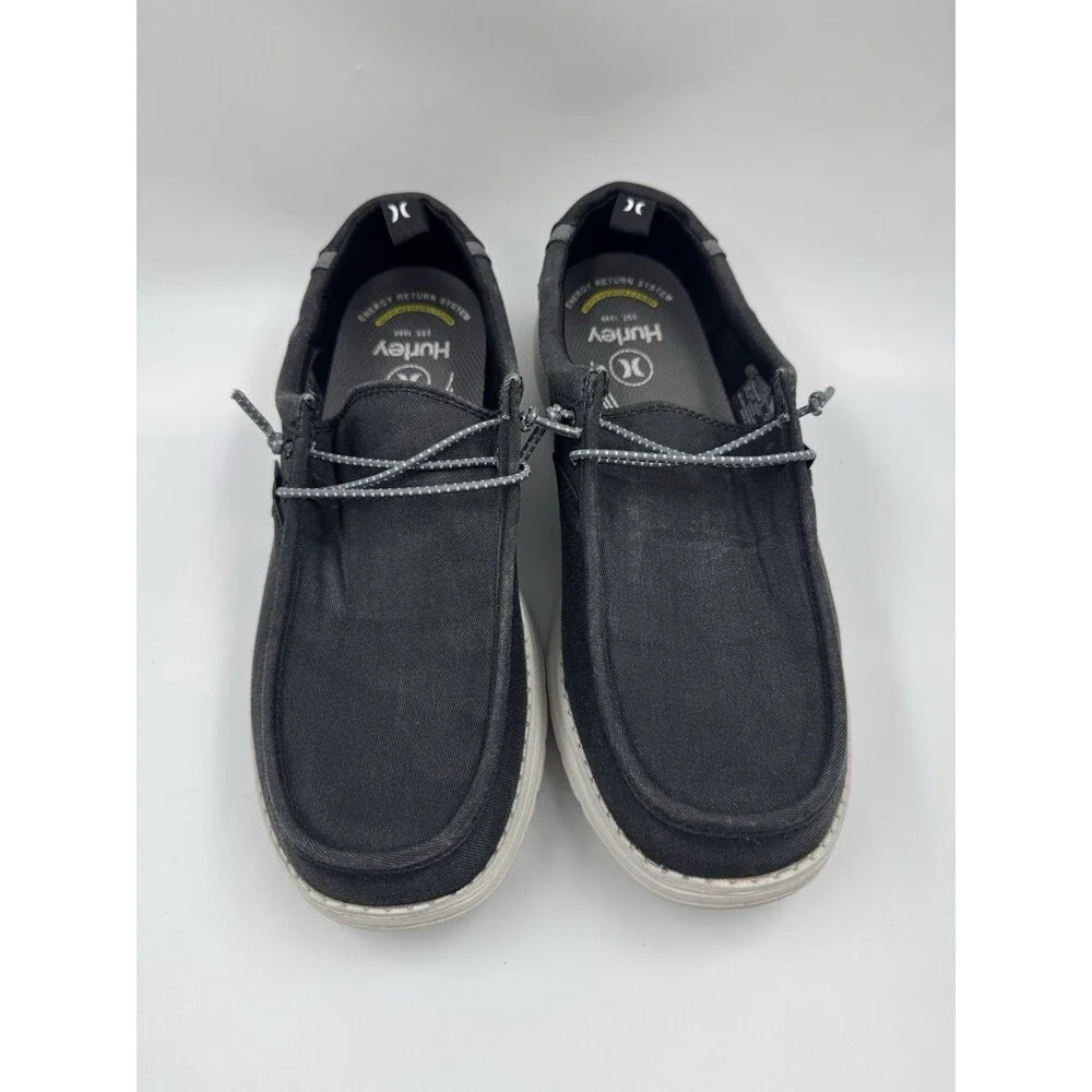 Hurley Laguna Men's Casual Slip on Shoes Memory Foam Black Size 9.5